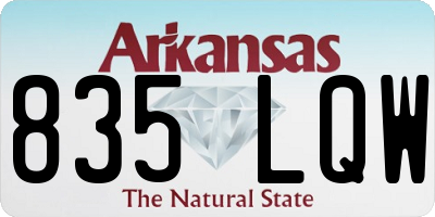 AR license plate 835LQW