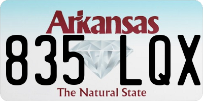 AR license plate 835LQX