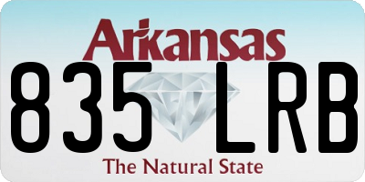 AR license plate 835LRB