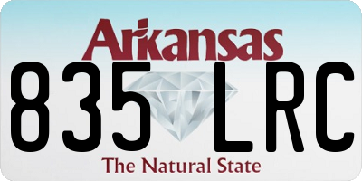 AR license plate 835LRC