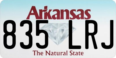 AR license plate 835LRJ