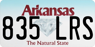 AR license plate 835LRS