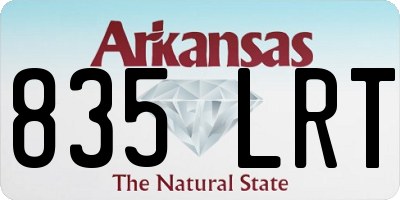 AR license plate 835LRT