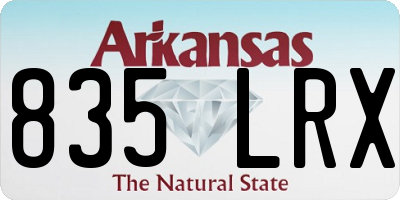 AR license plate 835LRX