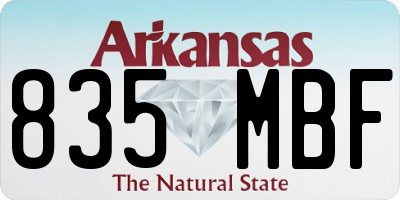 AR license plate 835MBF
