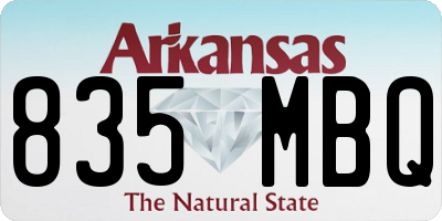 AR license plate 835MBQ