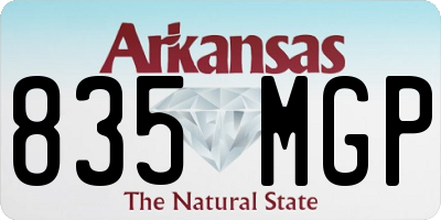 AR license plate 835MGP