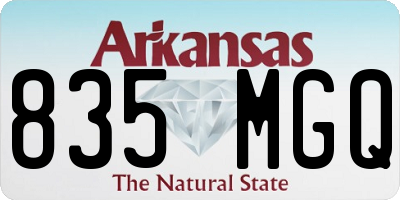 AR license plate 835MGQ