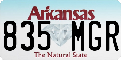 AR license plate 835MGR