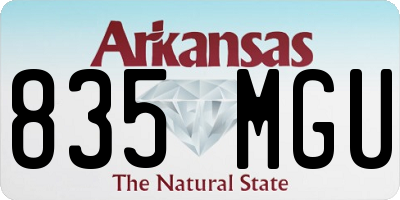 AR license plate 835MGU