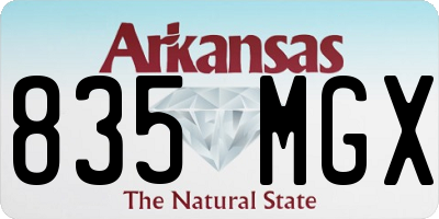 AR license plate 835MGX