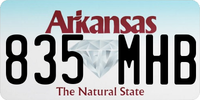AR license plate 835MHB
