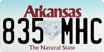 AR license plate 835MHC