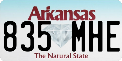 AR license plate 835MHE