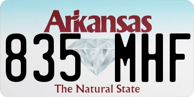 AR license plate 835MHF