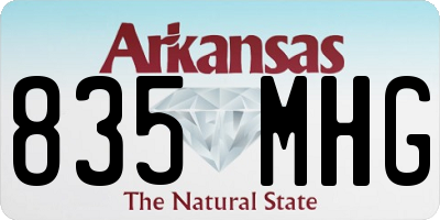 AR license plate 835MHG