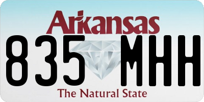 AR license plate 835MHH