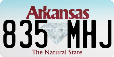 AR license plate 835MHJ