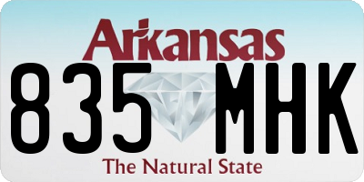 AR license plate 835MHK