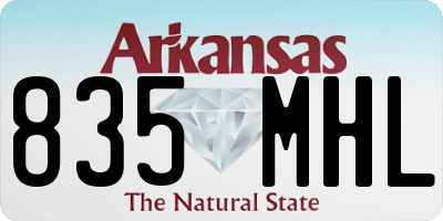 AR license plate 835MHL