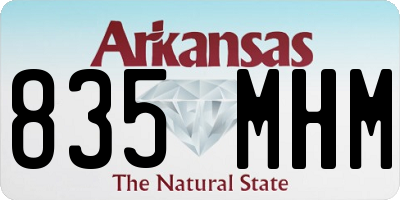 AR license plate 835MHM