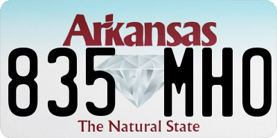 AR license plate 835MHO