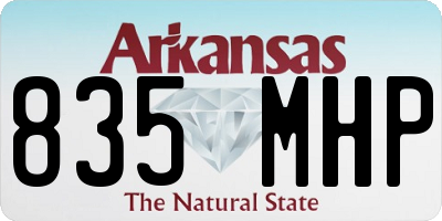 AR license plate 835MHP