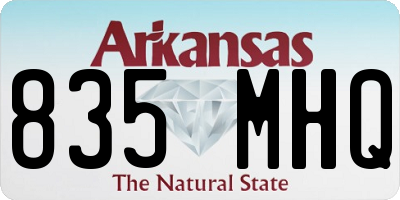 AR license plate 835MHQ