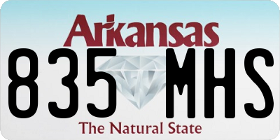 AR license plate 835MHS