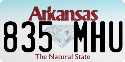 AR license plate 835MHU
