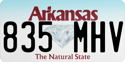 AR license plate 835MHV