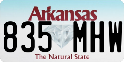 AR license plate 835MHW