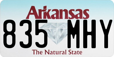 AR license plate 835MHY