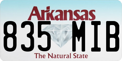 AR license plate 835MIB