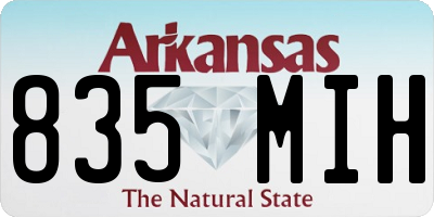 AR license plate 835MIH