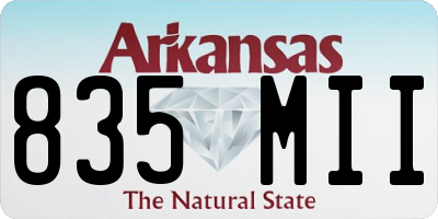 AR license plate 835MII