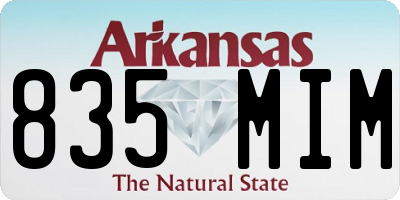 AR license plate 835MIM