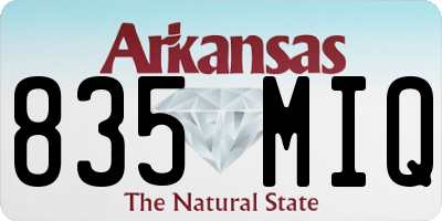 AR license plate 835MIQ