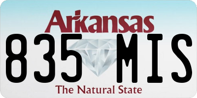 AR license plate 835MIS