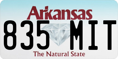 AR license plate 835MIT