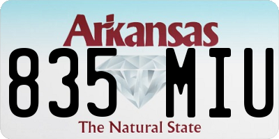 AR license plate 835MIU