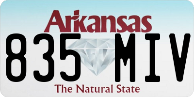 AR license plate 835MIV