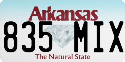 AR license plate 835MIX