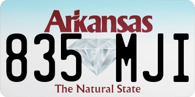 AR license plate 835MJI