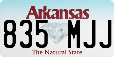 AR license plate 835MJJ