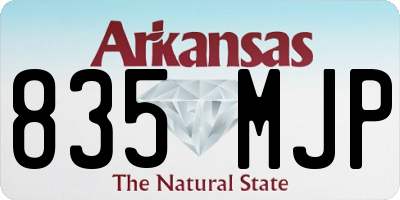 AR license plate 835MJP
