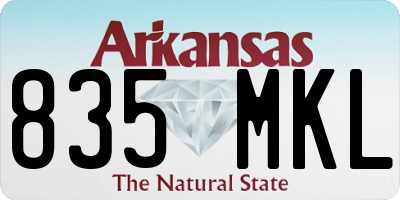 AR license plate 835MKL