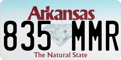 AR license plate 835MMR