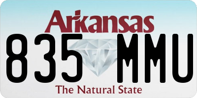 AR license plate 835MMU
