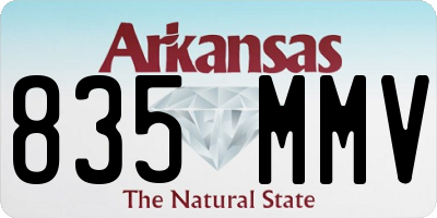 AR license plate 835MMV